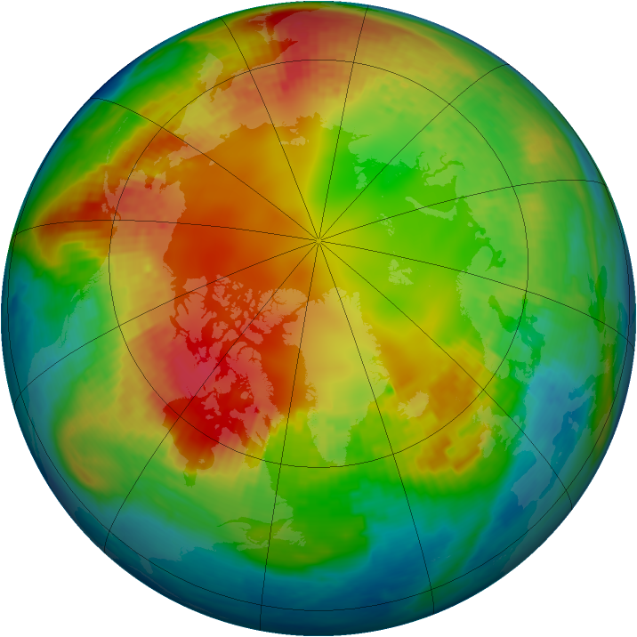 Arctic ozone map for 09 February 2002